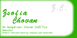 zsofia chovan business card